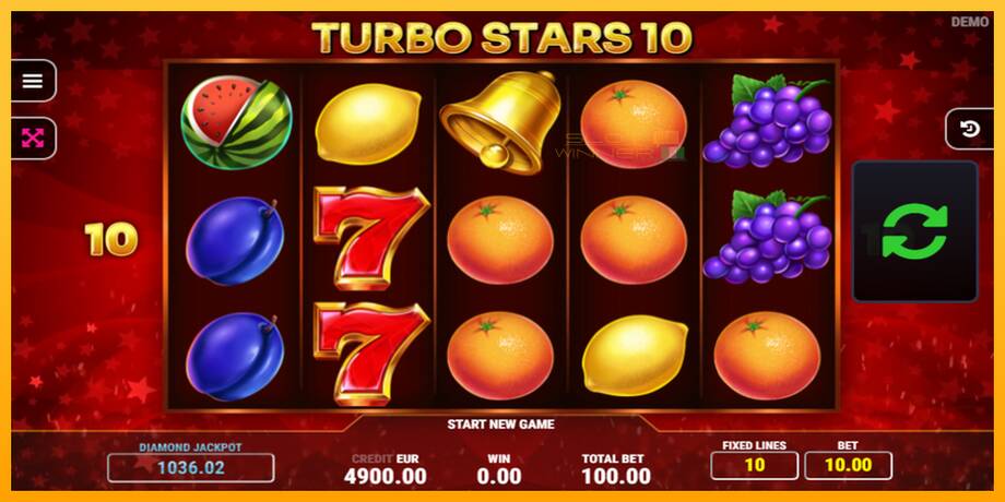 Turbo Stars 10 lošimo automatas už pinigus, paveikslėlį 2