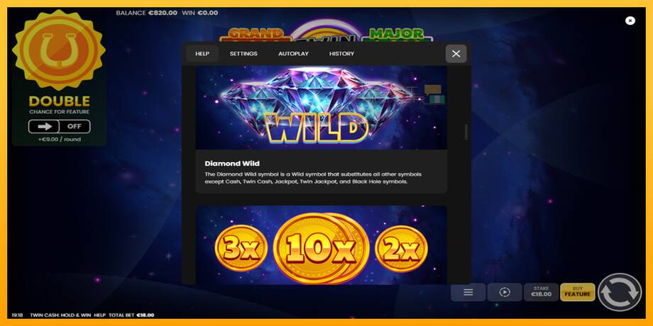 Twin Cash: Hold and Win lošimo automatas už pinigus, paveikslėlį 6