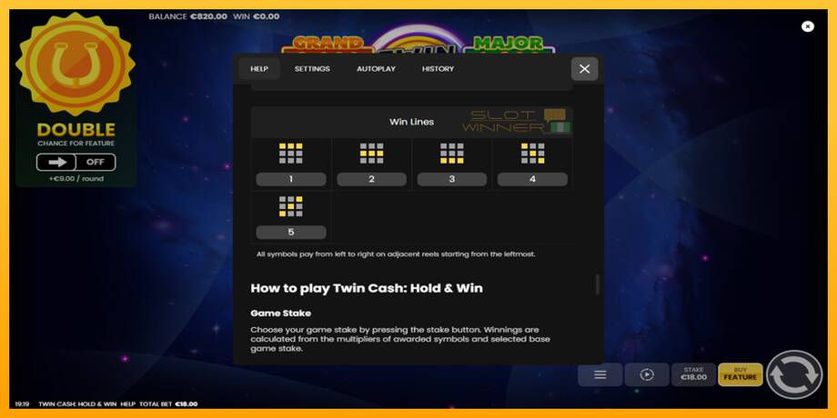 Twin Cash: Hold and Win lošimo automatas už pinigus, paveikslėlį 7