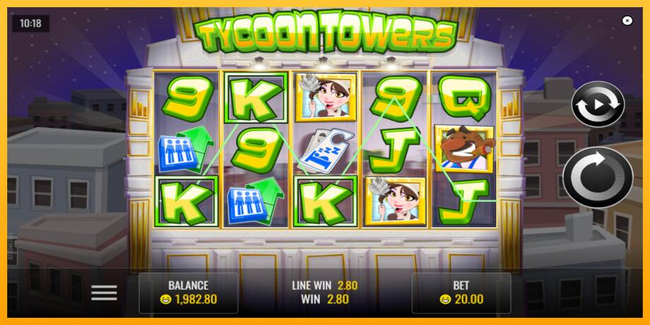 Tycoon Towers lošimo automatas už pinigus, paveikslėlį 3