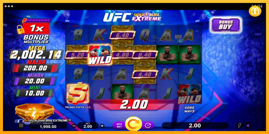 UFC Gold Blitz Extreme lošimo automatas už pinigus, paveikslėlį 2