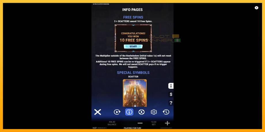Ultra Cluster Kingdom lošimo automatas už pinigus, paveikslėlį 5
