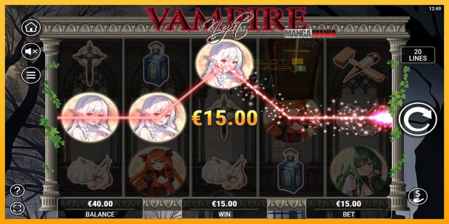 Vampire Night lošimo automatas už pinigus, paveikslėlį 3