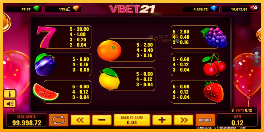 Vbet 21 lošimo automatas už pinigus, paveikslėlį 6