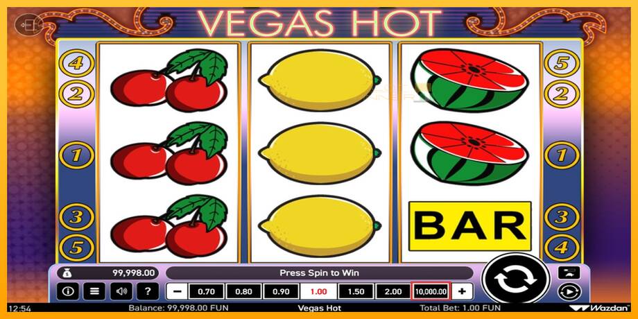 Vegas Hot lošimo automatas už pinigus, paveikslėlį 2