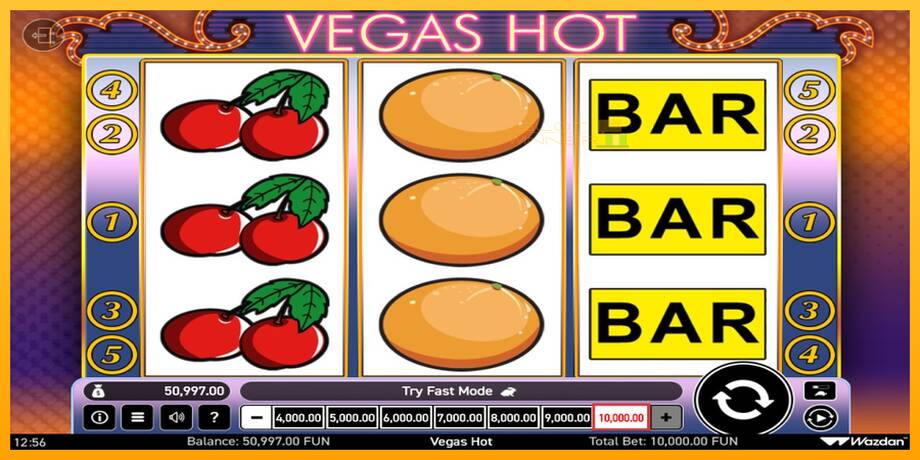 Vegas Hot lošimo automatas už pinigus, paveikslėlį 3