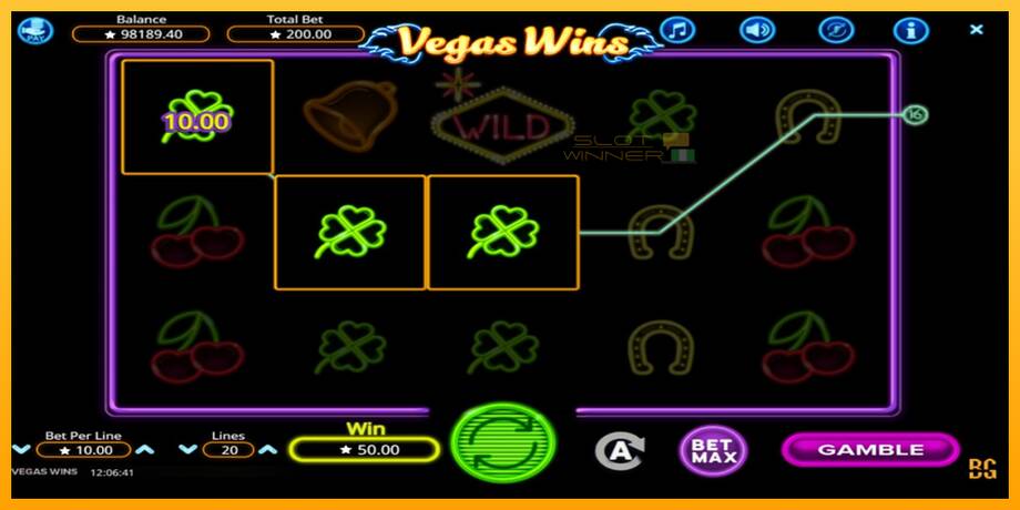 Vegas Wins lošimo automatas už pinigus, paveikslėlį 4