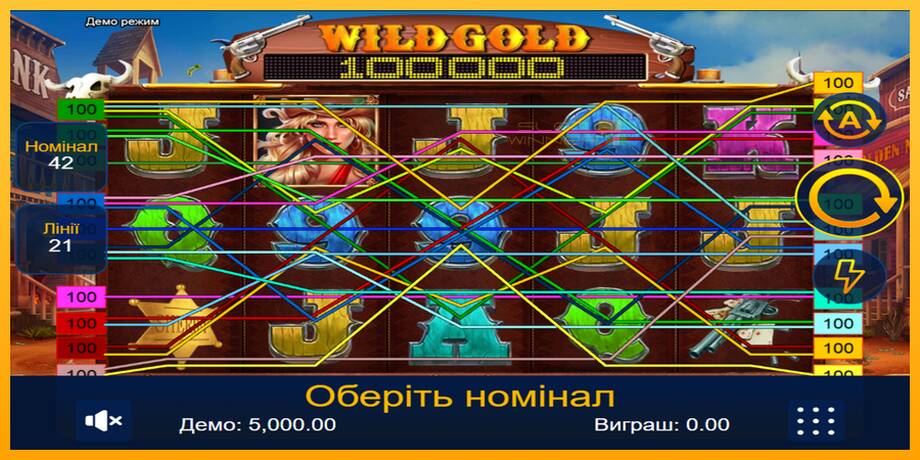 Wild Gold 100000 lošimo automatas už pinigus, paveikslėlį 1