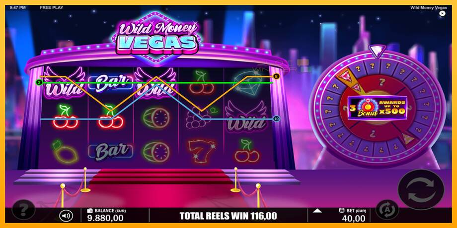 Wild Money Vegas lošimo automatas už pinigus, paveikslėlį 3