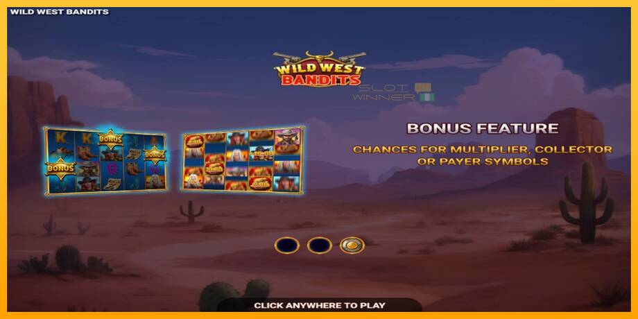 Wild West Bandits lošimo automatas už pinigus, paveikslėlį 1