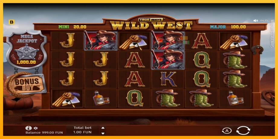 Wild West Trueways lošimo automatas už pinigus, paveikslėlį 2