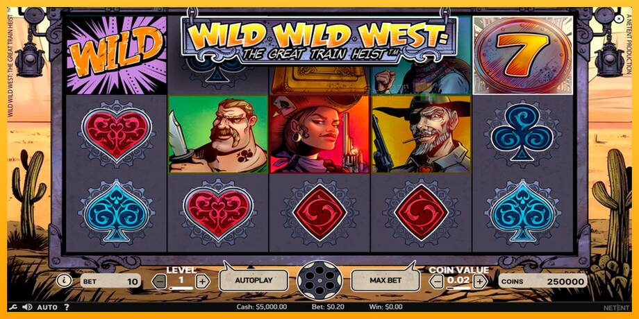 Wild Wild West lošimo automatas už pinigus, paveikslėlį 1