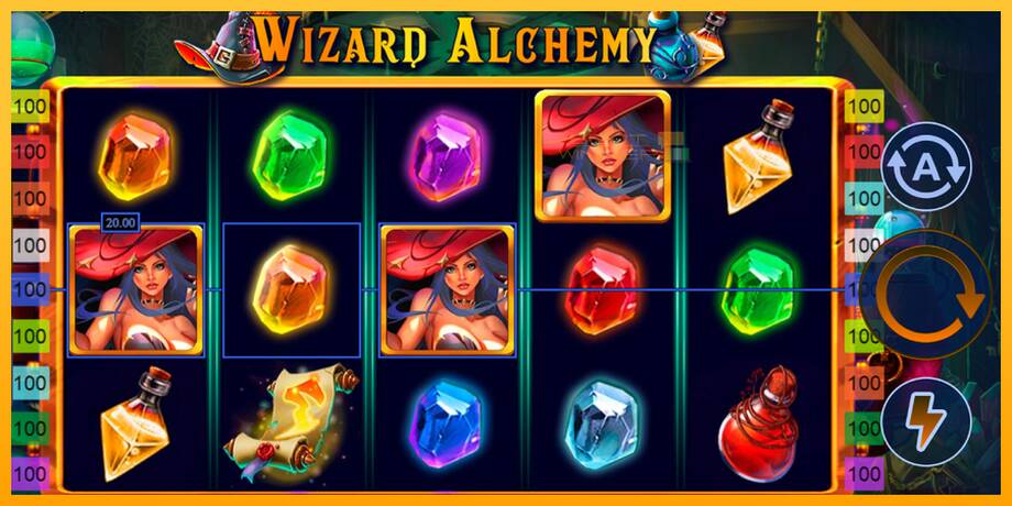 Wizard Alchemy lošimo automatas už pinigus, paveikslėlį 4