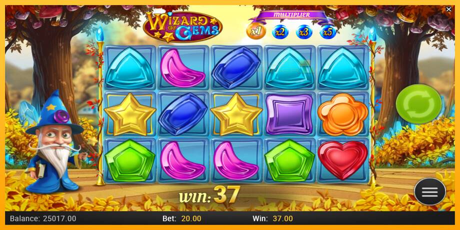 Wizard of Gems lošimo automatas už pinigus, paveikslėlį 3