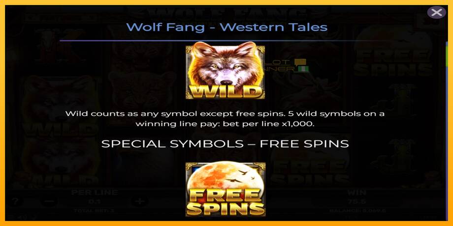 Wolf Fang - Western Tales lošimo automatas už pinigus, paveikslėlį 4