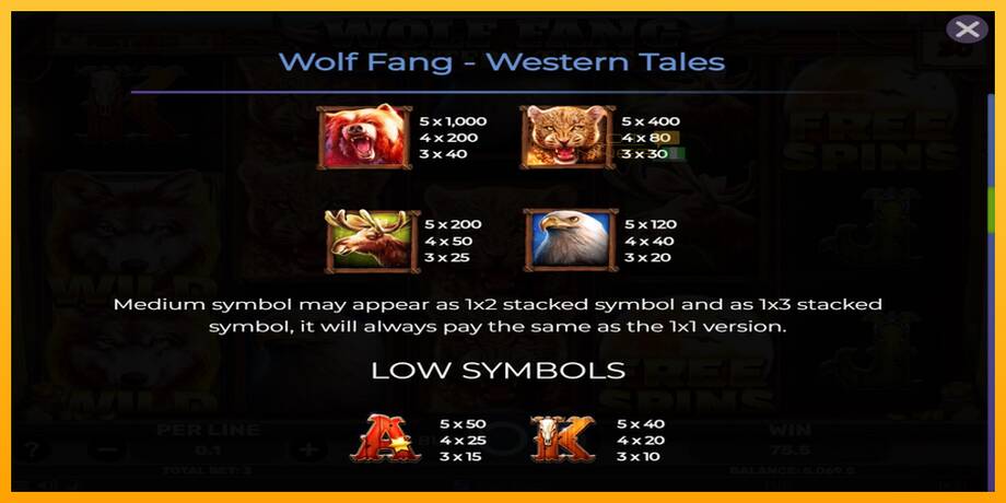 Wolf Fang - Western Tales lošimo automatas už pinigus, paveikslėlį 5