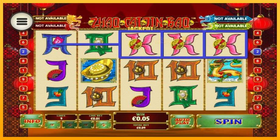 Zhao Cai Jin Bao Jackpot lošimo automatas už pinigus, paveikslėlį 2